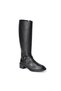 Castle 22900 Women's Black Genuine Leather Zippered Warm Lining Below the Knee Casual Boots - 6