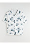 Standard Fit Cuban Roba Collar Short Sleeve Embroidered Viscose Men's Shirt from Uzg Store for Style Enthusiasts - 6