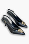 Women's Gold Buckle Detailed Stiletto - 5