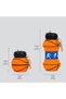 Foldable Accordion Water Bottle with Basketball Design – for Sports and Travel - 2