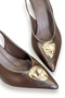 Women's Gold Buckle Detailed Stiletto - 5