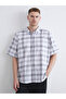 Regular Fit Short Sleeve Plaid Men's Shirt