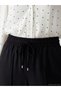 Lcw Modest Black Wide Leg Women's Trousers with Elastic Waist - 5