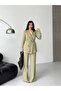 Women's Rose Accessory Detailed Double Breasted Collar Jacket and Trousers Suit - 3