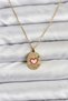 316L Steel Chain Gold Color Heart Figured Women's Necklace