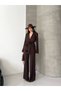 Women's Rose Accessory Detailed Double Breasted Collar Jacket and Trousers Suit - 2