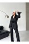 Women's Rose Accessory Detailed Double Breasted Collar Jacket and Trousers Suit - 2