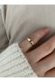 Limited Edition - Minimal Bottom Adjustable Joint Women's Ring with Little Finger Baguette Stone