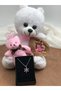 Plush Teddy Bear and Pendant Gift Set |   Romantic Flower Detailed |   Special Day Gift for Your Loved One - 2