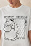 Unisex Oversize Pokemon Psyduck Printed Premium T-Shirt