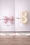 Pink Bow & Cream 8 Number Foil Balloon Set - 2