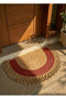 Rustic Jute Welcome Set of 2 Natural Door Mat Door Decoration Wreath Semicircular Doormat - 5