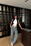 Premium Polyviscose Cotton Double Waist Palazzo Wide-Leg Trousers - 4