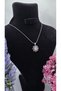 Silver Color Zircon Stone Steel Tarnish Resistant Star Medallion Necklace - 3