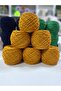 Summer Hand Knitting Yarn Viscose Acrylic Color Mustard Yarn All Net 600Gr