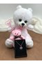 Plush Teddy Bear and Pendant Gift Set |   Romantic Flower Detailed |   Special Day Gift for Your Loved One - 3