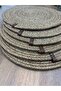 Linen 6 Pieces Jute Placemats / American Service Lux Presentation Plate Mats - 3