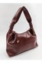 Women's Burgundy Shoulder Bag Zippered Faux Leather Quality Craftsmanship, Y Soft-Textured Daily Stylish Bag - 6