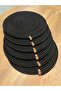Linen 6 Pieces Jute Placemats / American Service Lux Presentation Plate Mats
