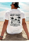 West Coast Back and Front Printed Oversize Combed Cotton Tshirt