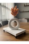 Footed Marble Presentation Tray and Oil Dish Base – 25X15 cm Rectangular Marble Tray - 4