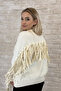 Imported Cream Self-Tasseled Women's Knitwear - 3