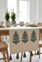 100% Cotton Buldan Handwoven Tassel Runner - Decorative Tablecloth with Natural Woven Pine Tree Pattern - 2