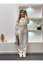 Women's Ecru Crochet Knitted Patterned Openwork Transparent Long Sleeve Lace Knitwear Pinterest Blouse - 8