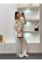 Women's Ecru Crochet Knitted Patterned Openwork Transparent Long Sleeve Lace Knitwear Pinterest Blouse - 4