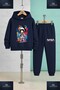 Children's Unisex Astronaut Girl Colorful Canvas 3-Piece Hooded Tracksuit Set - 4