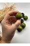5 Pcs 32 mm Khaki Green Wooden Beads Round Macrame Bag Design Board Hole Diameter 12 mm - 3