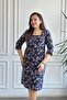 Square Neck Flannel Dress - 2