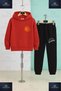 Children's Unisex Basketball Orange Ball Logo 3-Piece Hooded Tracksuit Set - 4