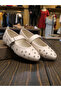 Women's Comfortable Fit Ballerinas with Stone Detailed Buckle - 4