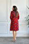 Square Neck Flannel Dress - 6
