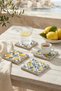 Lemon Patterned Positano Amalfi Lemon Themed Natural Stone Travertine Coasters Set of 4 - 2