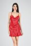 Women'S, Degaje Collar, Short, Satin Nightgown