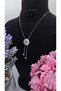 Zircon Stone Intertwined Heart Model Silver Color Steel Tarnish Resistant Elegant Design Necklace - 2