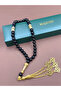 33-bead natural black agate prayer beads/Tasbih/ 8mm/for men and women/Perfect Ramadan Gift - 4