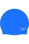 Unisex Adult Plain Moulded Silicone Cap - Neon Blue, One Size