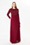 Women's Embroidered Long Sleeve Maxi Chiffon Evening Dress