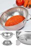 Stainless Steel Pasta Strainer - 26 cm Stainless Steel Strainer with Handle - Colander