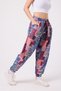 Women's Street Style Printed Crinkled Sports Harem Pants - 2