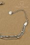 Silver Steel Bracelet - 316L Steel Doric 3-Piece Snake Chain Non-Tarnish Non-Fade Steel Bracelet 18+5 cm - 3