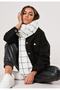 Black Striped White Scarf Luna - 2