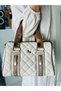 Cream Women's Cylinder Quilted Cream Model Hand and Shoulder Bag - 6