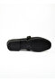 5003 Black Leather Strap Women's Ballerinas - 5