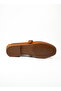 5057 Tan Leather Strap Braided Women's Ballerinas - 5