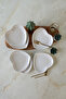 White Heart Cake Plate 20 cm 6 Pieces 006 - 2