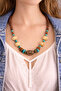 Sun Caravan – Turquoise & Earth-Tone Bohemian Bead Necklace